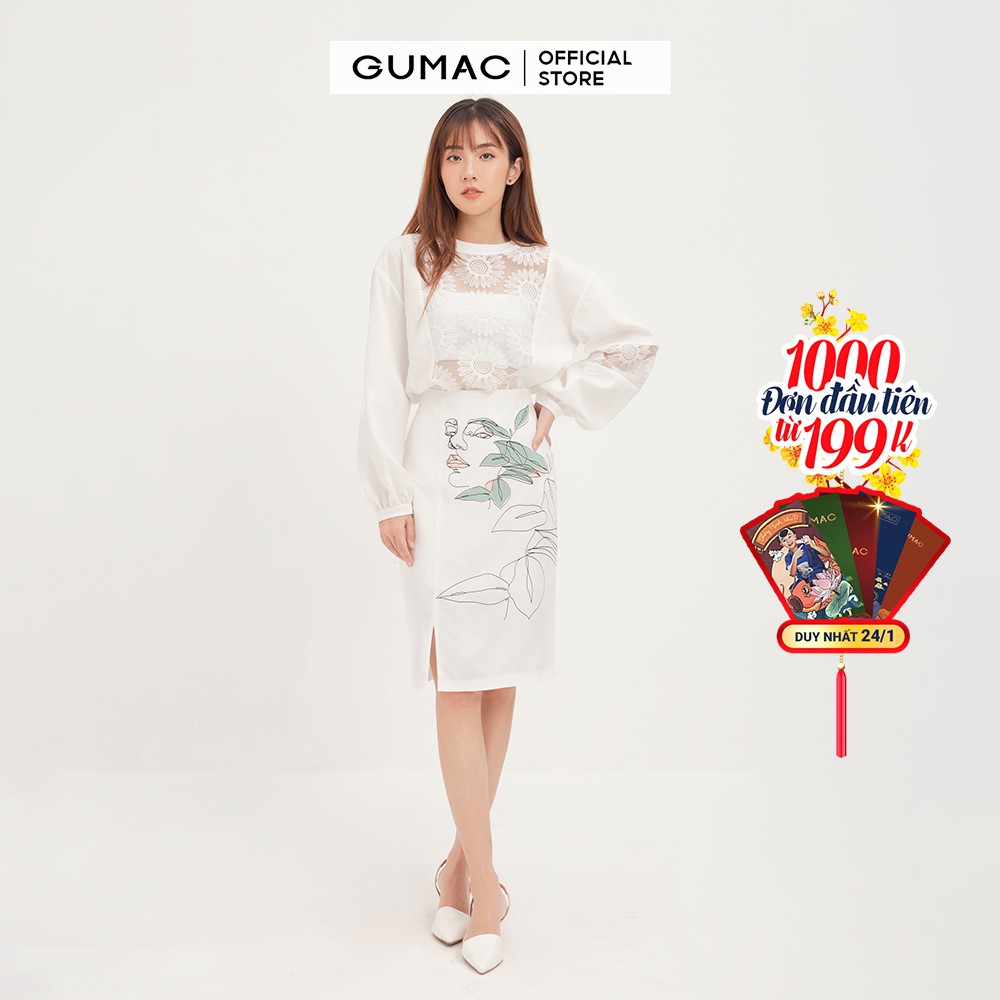 Chân váy nữ in mặt người VA12142 GUMAC | BigBuy360 - bigbuy360.vn