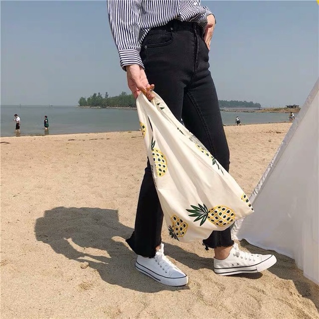 Túi bao tử quả thơm form nhỏ ulzzang (có sẵn, hình thật)