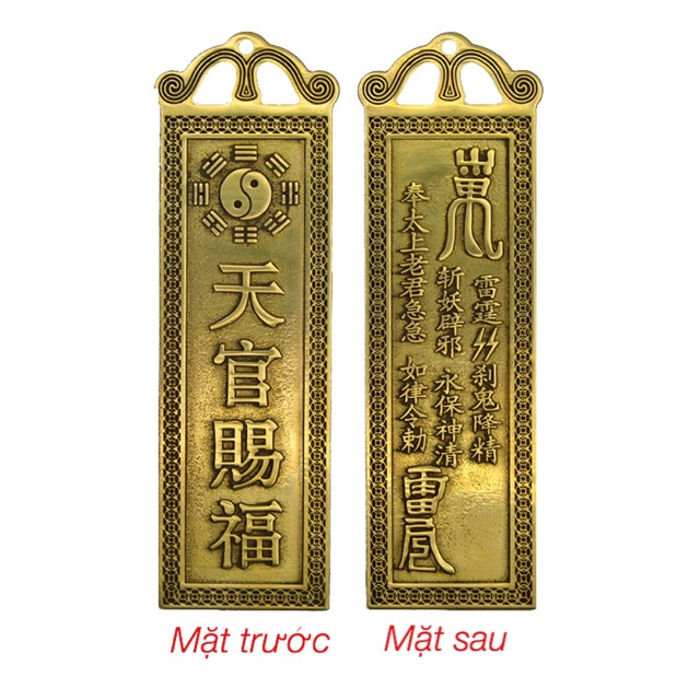 Thiên quan tứ Phước bằng đồng: hoá giải 2 nhà cửa đối nhau