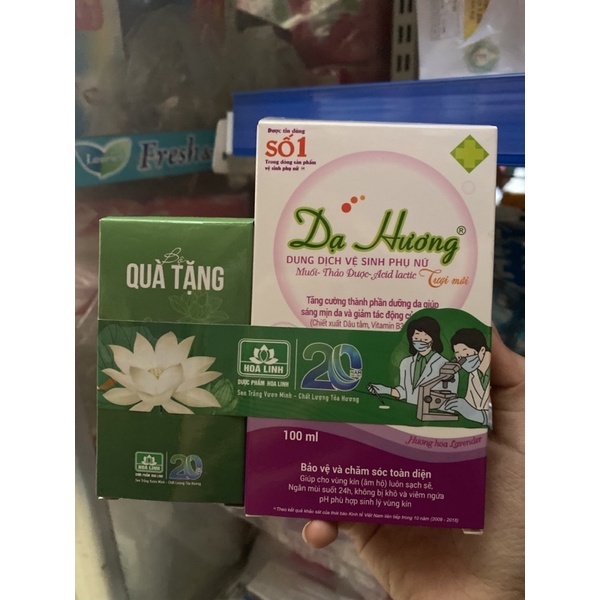 DUNG DỊCH VỆ SINH PHỤ NỮ DẠ HƯƠNG 100ml quà tặng kem đánh răng ngọc châu