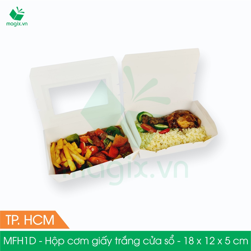 Combo 50 hộp đựng thực phẩm - hộp giấy đựng thức ăn hộp đựng cơm