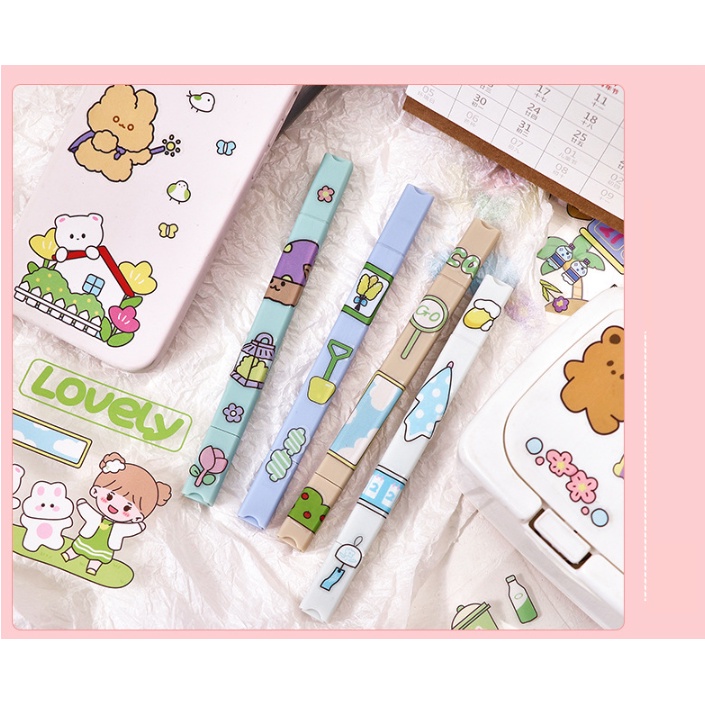 Bộ 100 Miếng Dán Hoạt Hình MOMO Chống Thấm Nước DIY