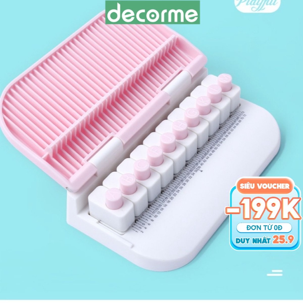 Bộ dập chữ 26 chữ cái Punch KW-TriO DecorMe Làm phụ kiện trang trí thiệp sổ tay Bullet journal