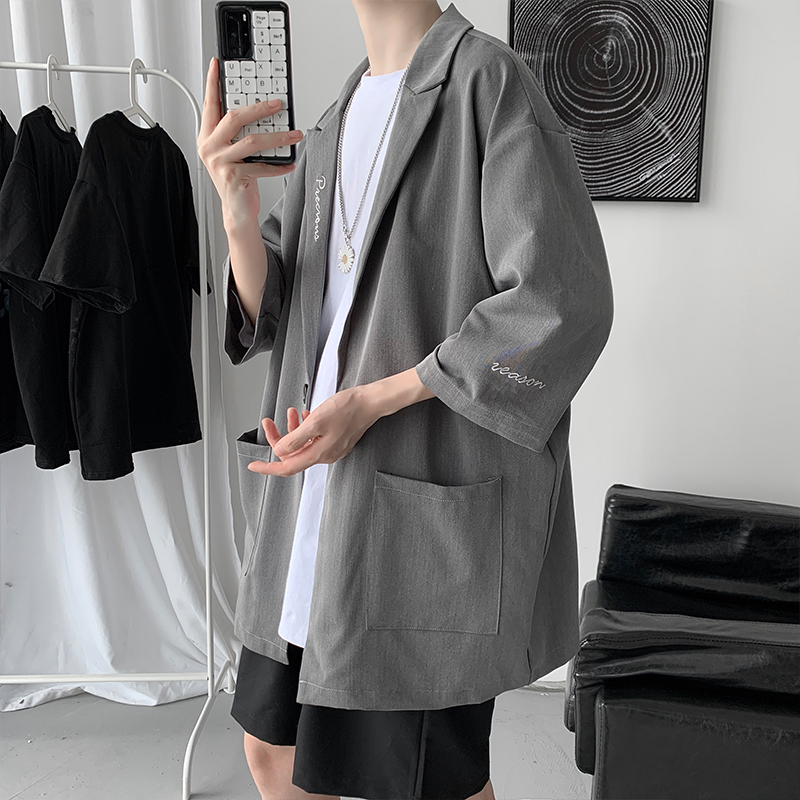 Áo Khoác Tay Lửng Dáng Rộng Thời Trang Mùa Hè Cho Nam