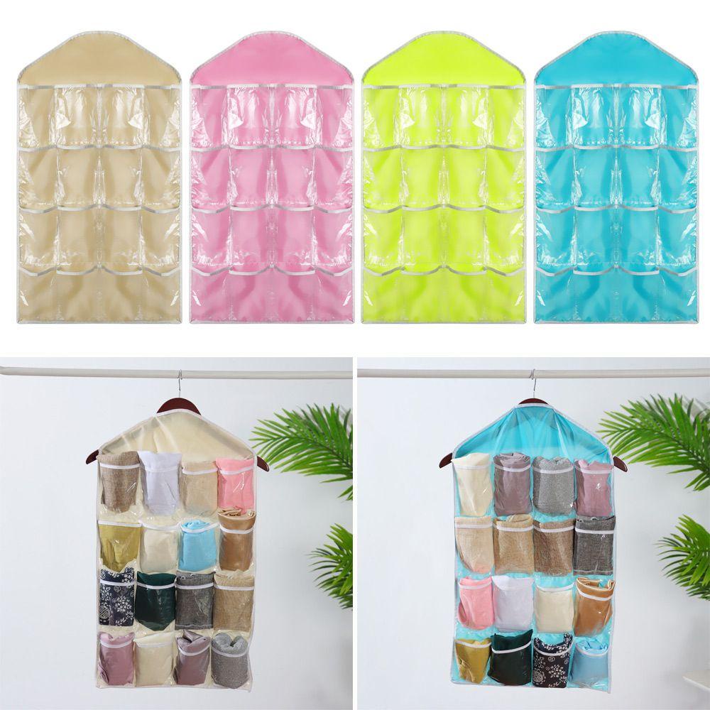 KUNHEV Túi Treo 16 Ngăn Đựng Đồ Lót / Giày Trong Suốt Gọn Gàng Thời Trang Cho Phòng Khách / Tủ Quần Áo /
