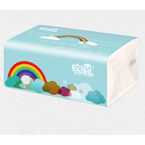 Thùng 30 gói giấy ăn cầu vồng siêu dai