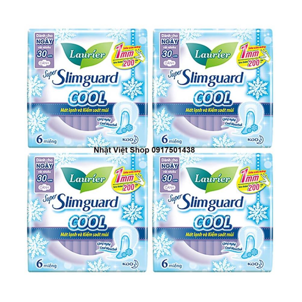 Băng Vệ Sinh Laurier Super Slimguard Cool Mát Lạnh 1mm (30cm-6M)