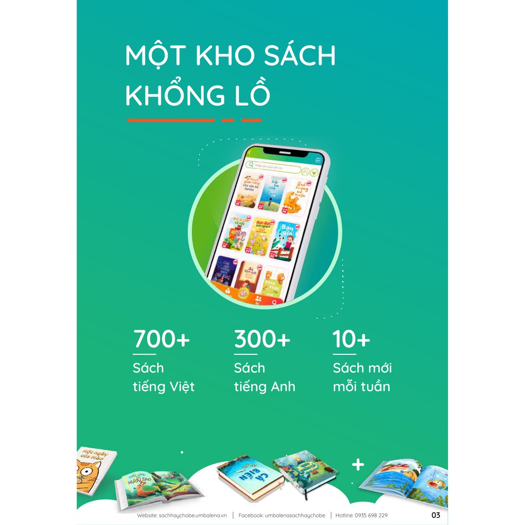 Toàn Quốc  Umbalena_Gói Tiếng Việt 1 năm_Ứng dụng đọc sách dành cho trẻ em