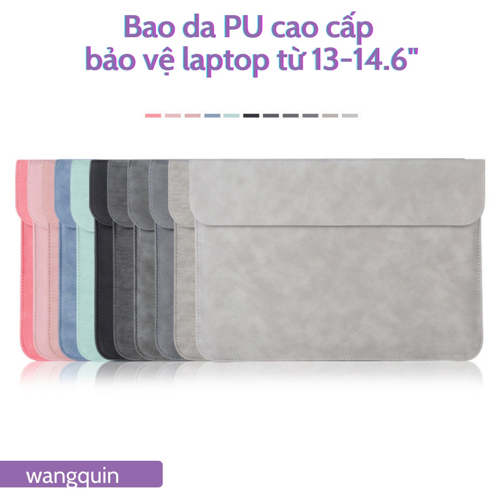 Sẵn VN - Túi đựng bảo vệ cho Macbook Air Pro Asus Acer 11.6&quot; / 13.3&quot; / 14&quot; / 14.6&quot; Da cao cấp nhiều màu Bao Laptop