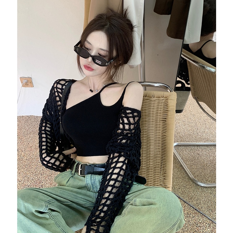 Áo Khoác cardigan Dệt Kim Tay Dài Chống Nắng Thời Trang Cho Nữ