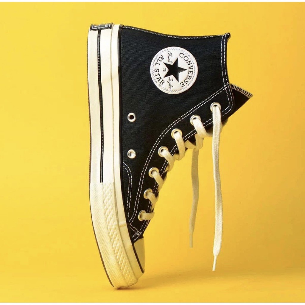 Giày 𝗖𝗼𝗻𝘃𝗲𝗿𝘀𝗲 𝟭𝟵𝟳𝟬𝘀 Cổ Cao Màu Đen Nam Nữ 💥 Giày Thể Thao Sneaker Nam Nữ CV 1970s Đen Cao Cấp Full Box