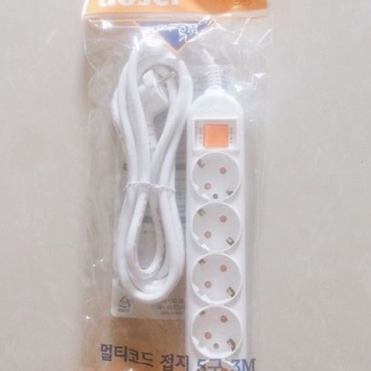 Ổ cấm điện hàn quốc 3 chấu tiếp địa sườn 5 lỗ 1 công tắc .có dây điễn dài 3m tự động ngắt điện khi quá tải
