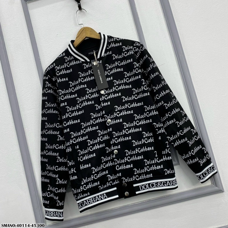 Áo khoác nam nữ unisex Bomber Jacket nỉ dập hoạ tiết chữ monogram quanh áo phối bo chun dệt chữ cực sang