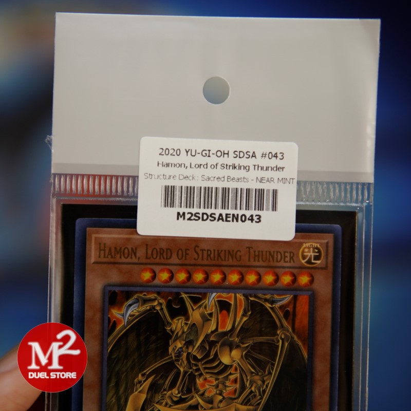Lá bài Yugioh SDSA-EN043 Hamon, Lord of Striking Thunder - Ultra Rare - Đóng gói theo tiêu chuẩn M2SCCQ-Lite