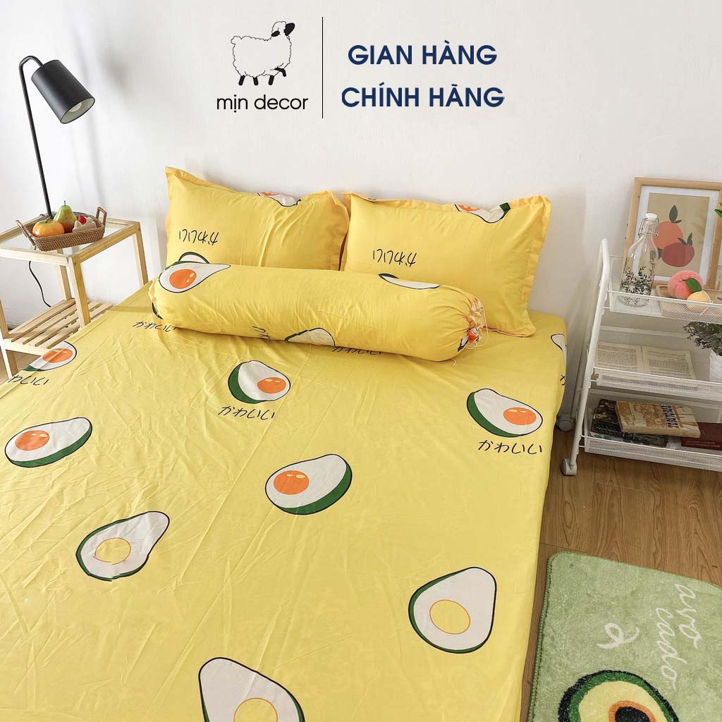Ga giường và vỏ gối nằm cotton 3D MỊN DECOR mềm mại thoáng mát | BigBuy360 - bigbuy360.vn