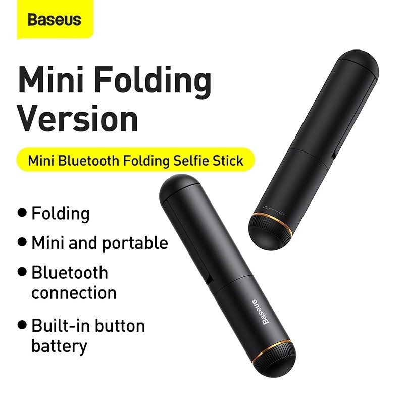 ✅SHIP HOẢ TỐC -GẬY CHỤP ẢNH BLUETOOTH KHÔNG DÂY CÓ THỂ GẤP GỌN BASEUS MINI BLUETOOTH FOLDING SELFIE STICK 15cm