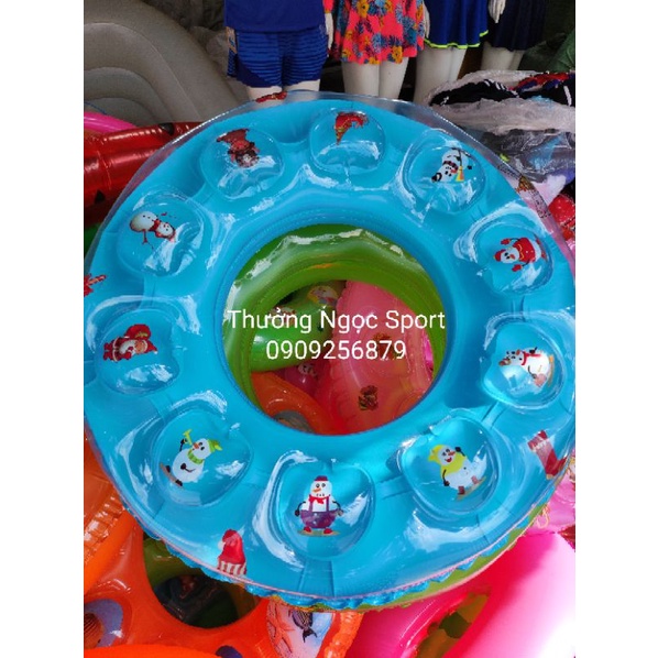Phao Tròn Tập Bơi 2Lớp 60-70-80-90cm Nhiều Màu