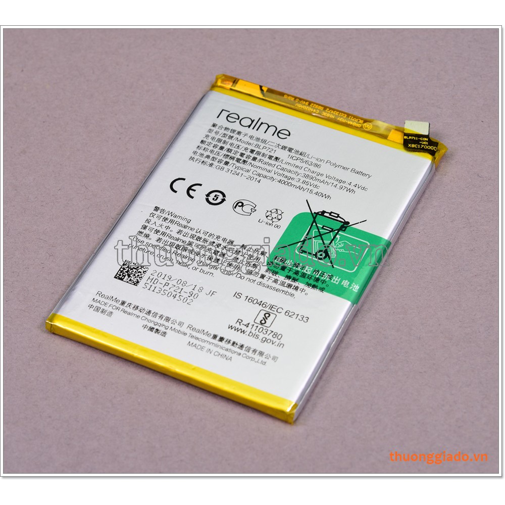PIN REALME C2, MODEL BLP721, DUNG LƯỢNG 4000MAH ZIN MÁY- BẢO HÀNH 6 THÁNG