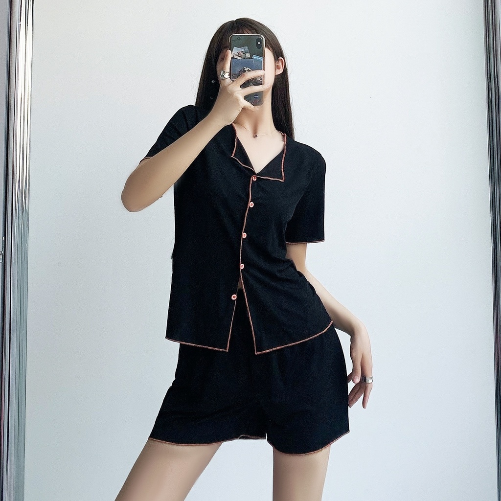 Bộ Đồ Ngủ Lụa Mỏng Tay Ngắn Dáng Rộng Phong Cách Thời Trang Hàn Quốc Có Size 4XL