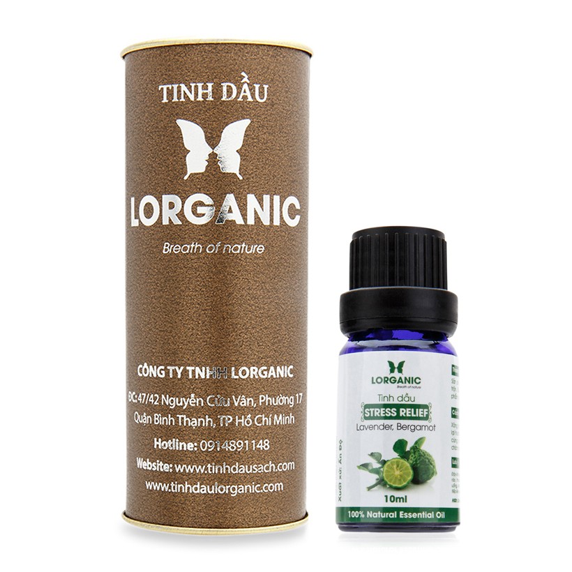 Tinh dầu giảm căng thẳng Lorganic Stress Relief 100% Natural Essential Oil 10ml