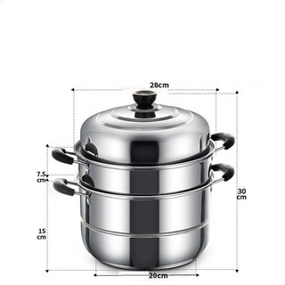 XỬNG HẤP 3 TẦNG INOX SIZE 28cm