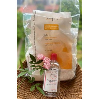 BÔNG TẨY TRANG COTTON PHÁP BỊCH 500 PAD