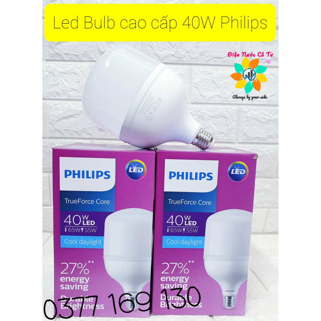 Bóng đèn LED Bulb Cao Cấp 40W Philips bảo hành 24 tháng