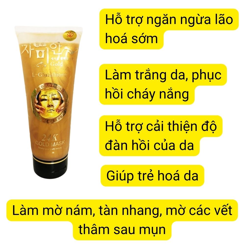 Mặt nạ vàng 24k Gold Mask 220ml dưỡng trắng da, mịn và trẻ hoá làn da, mờ nám tàn nhang, mờ thâm sau mụn AME COSMETIC
