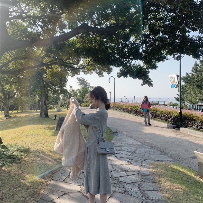 Đầm Dáng Dài Thiết Kế Mới Thời Trang Mùa Đông Theo Phong Cách Pháp Cho Nữ