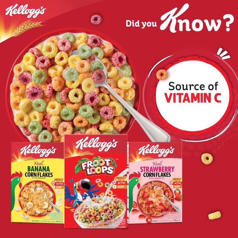 (10 Vị) Ngũ Cốc Ăn Sáng Kellogg's Các Loại