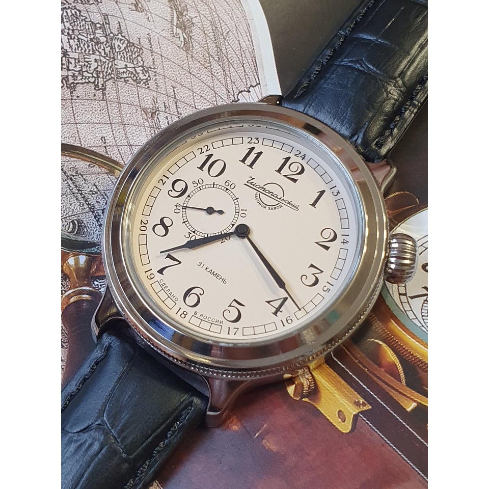 Đồng hồ Nga Vostok 550931. Đồng hồ nam Vostok máy cơ tự động Automatic, size mặt 38, size dây 18, chống nước 3 ATM