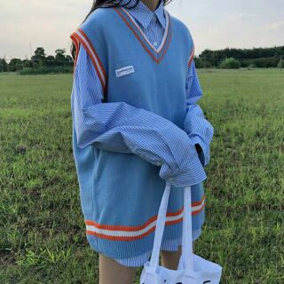 (OD)🌸🌵 Set Áo gile len Áo gile ulzzang