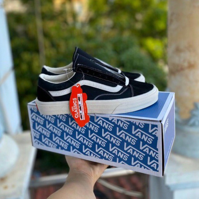 Giày sneaker van vâu mũi nỉ r e p full box xanh HỖ TRỢ ĐỔI TRẢ TRONG 15 NGÀY !