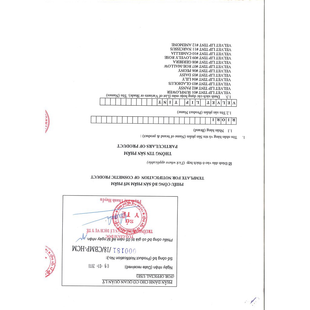 Son Kem RIORI Velvet Lip Tint Siêu Lì Siêu Mịn ! | BigBuy360 - bigbuy360.vn