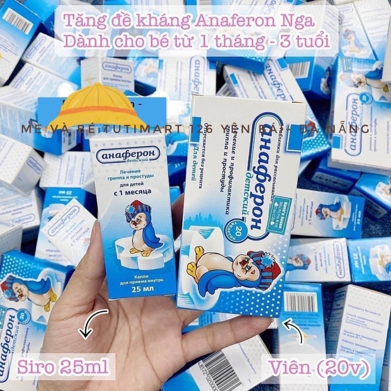 Tăng đề kháng Anaferon chim cánh cụt Nga dạng viên- siro nhỏ giọt cho bé- Lifescare