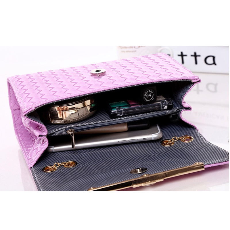 Túi Đeo Vai Màu Kẹo Phối Dây Xích Phong Cách Hàn Quốc Thời Trang Cho Nữ