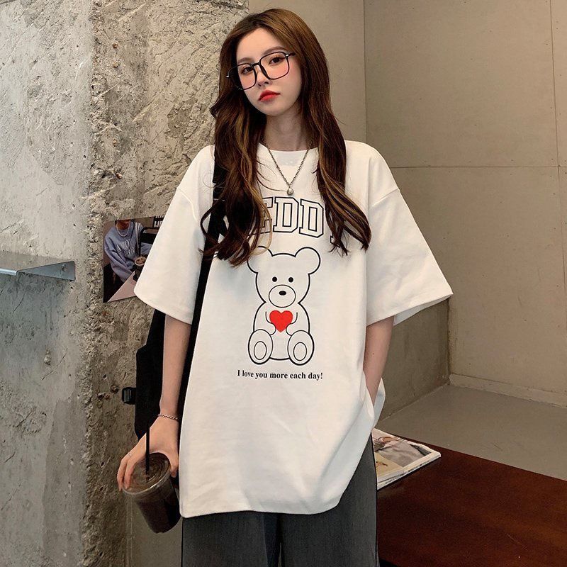 Áo thun tay lỡ unisex Gấu TEDDY