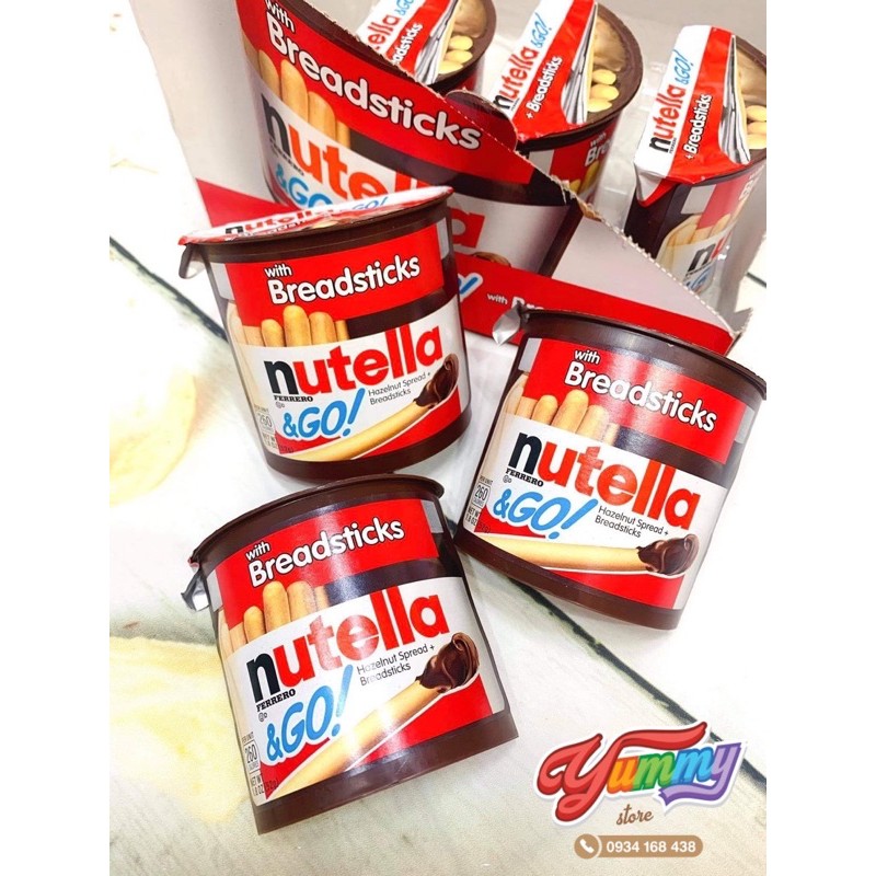 🍪 Bánh que socola hạt dẻ Nutella & Go