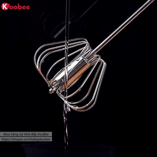 Phới Đánh Trứng KOOBEE Trục Xoay 360 Độ Tự Động Inox Cao Cấp Chống Rỉ Sáng Bóng (SC03)