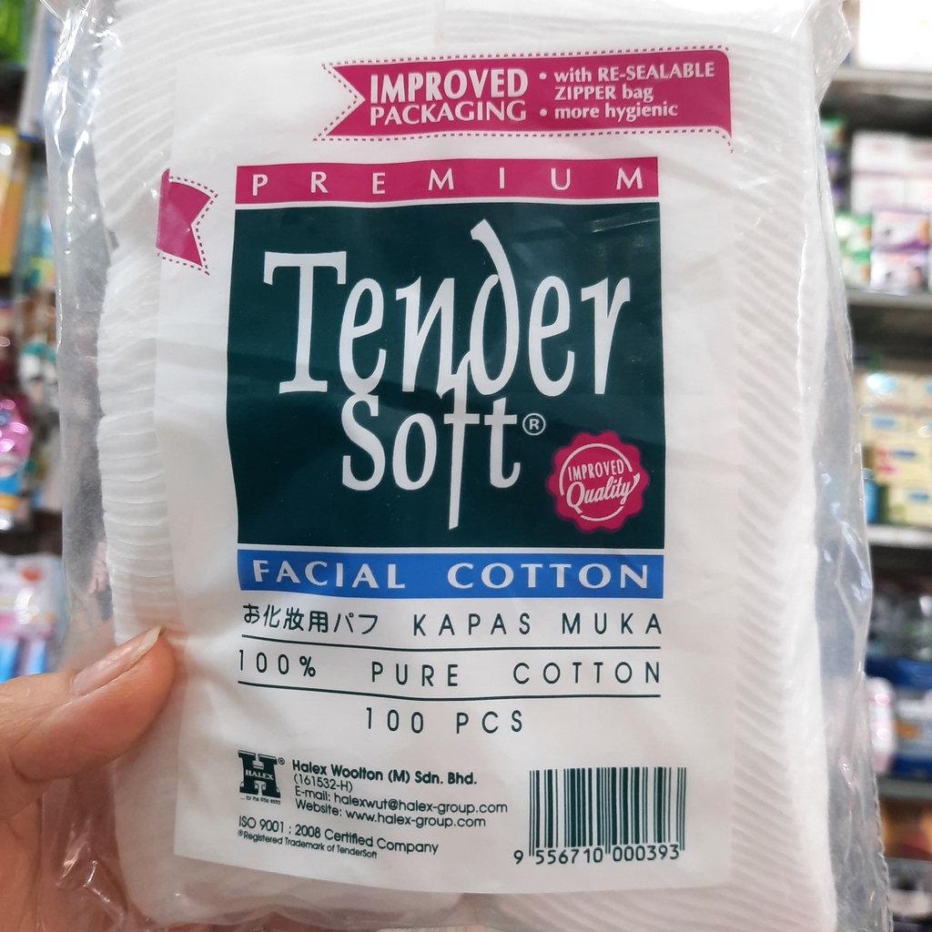 Bông Tẩy Trang Tender Soft (Túi khóa zip 100 Miếng)