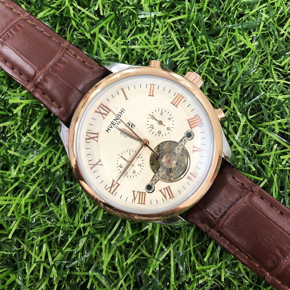 [VIDEO + ẢNH THẬT] Đồng Hồ Cơ Nam HVENSHI Chống nước - Chống Xước - BH 2 NĂM