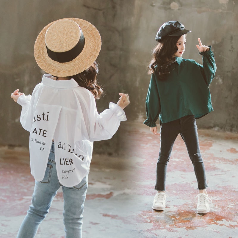Áo Sơ Mi Thời Trang Xuân Thu Hàn Quốc Cho Bé Gái