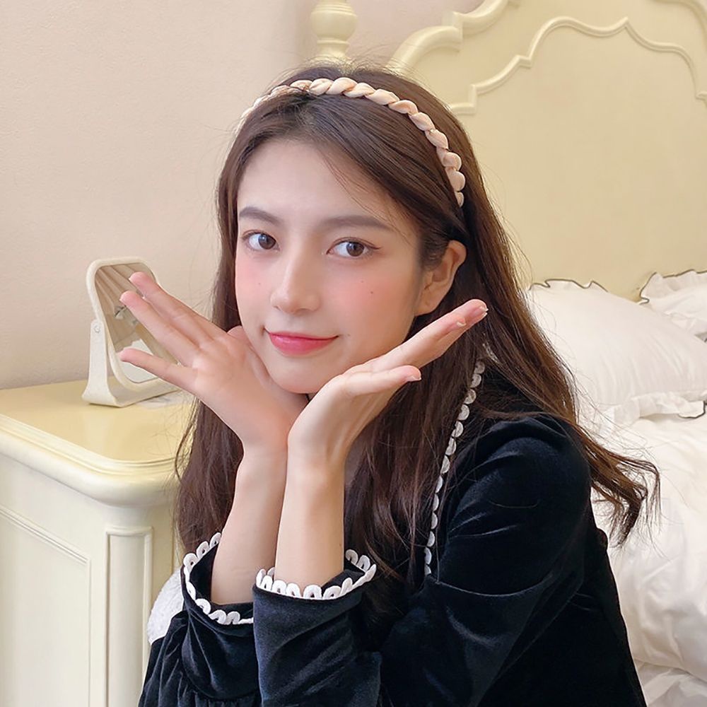 Băng đô cài tóc rửa mặt vải lưới mỏng nhiều màu dễ thương phong cách Hàn Quốc dành cho nữ