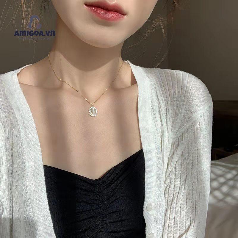 ✨✨Vòng cổ mặt đá mắt mèo phong cách retro thời trang cho nữ