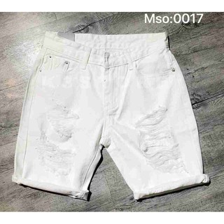 QUẦN SHORT JEAN NAM TRẮNG RÁCH PHONG CÁCH THỜI TRANG 0017