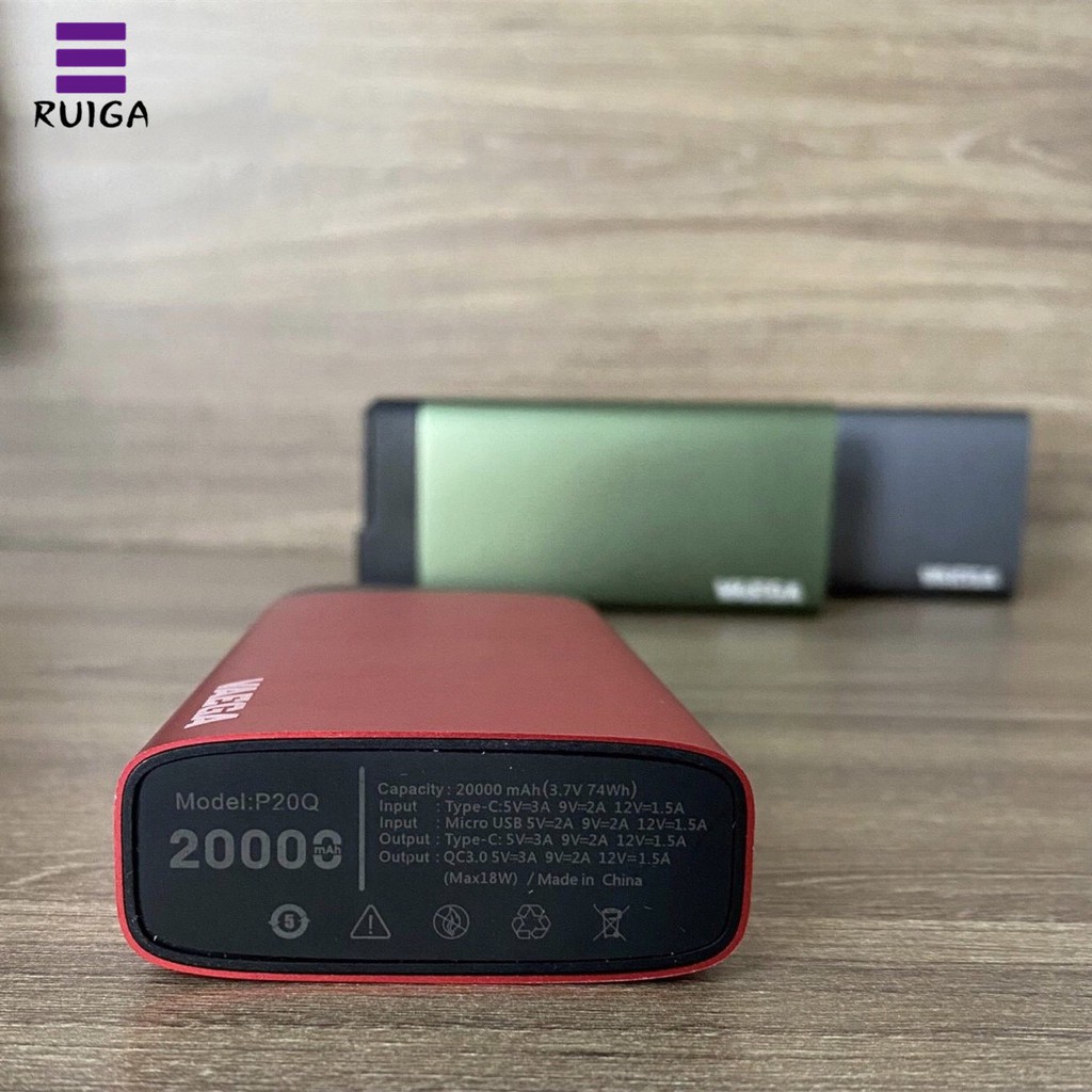 Pin sạc dự phòng VaeGa PowerCore dung lượng 20000mAh - P20Q