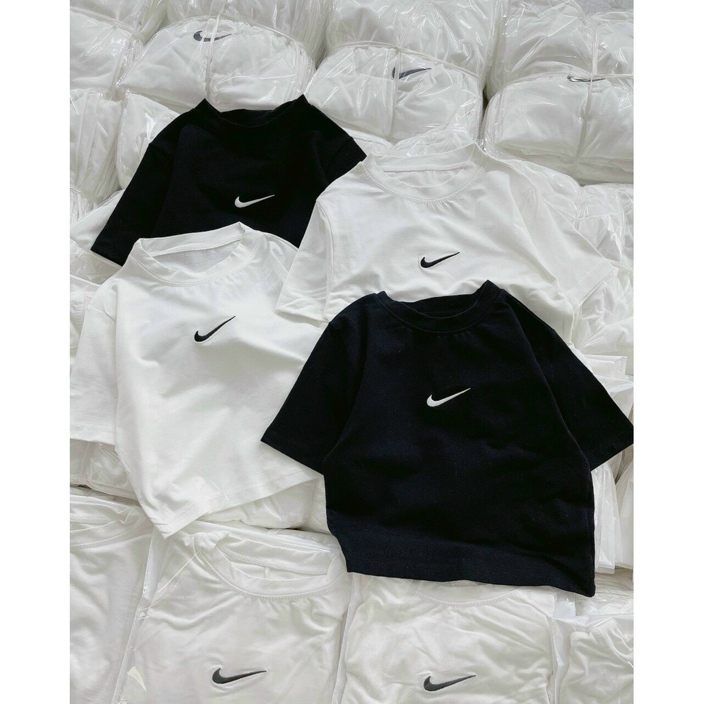 Áo kiểu croptop thêu dấu móc xinh , chất thun coton mềm mịn