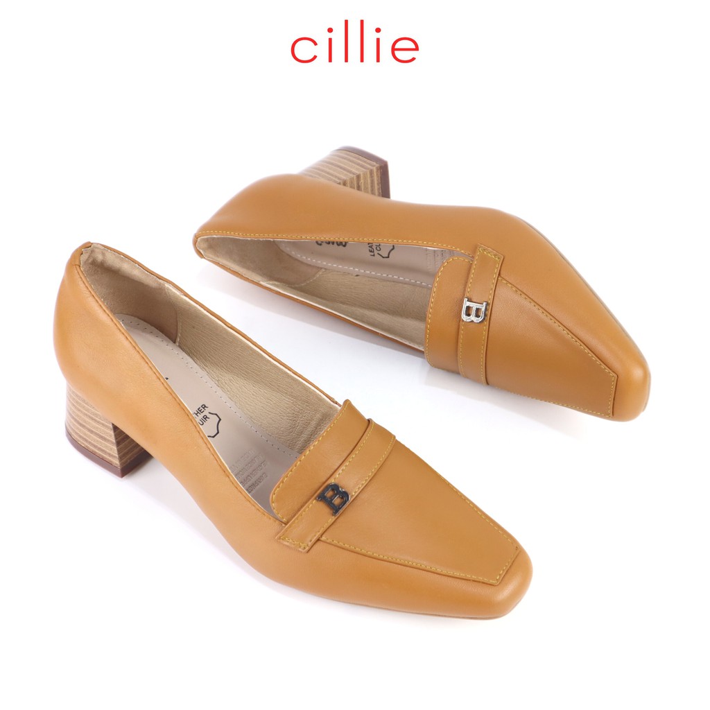 Giày cao gót nữ thời trang cao cấp mũi vuông da thật êm mềm thanh lịch sang trọng cao 5cm Misho 1025