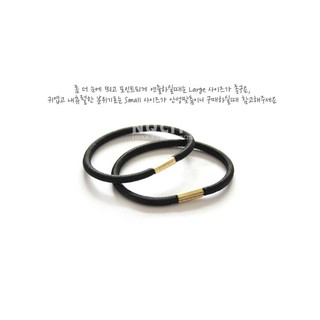 Set 10 dây cột tóc thun đen sợi 4mm