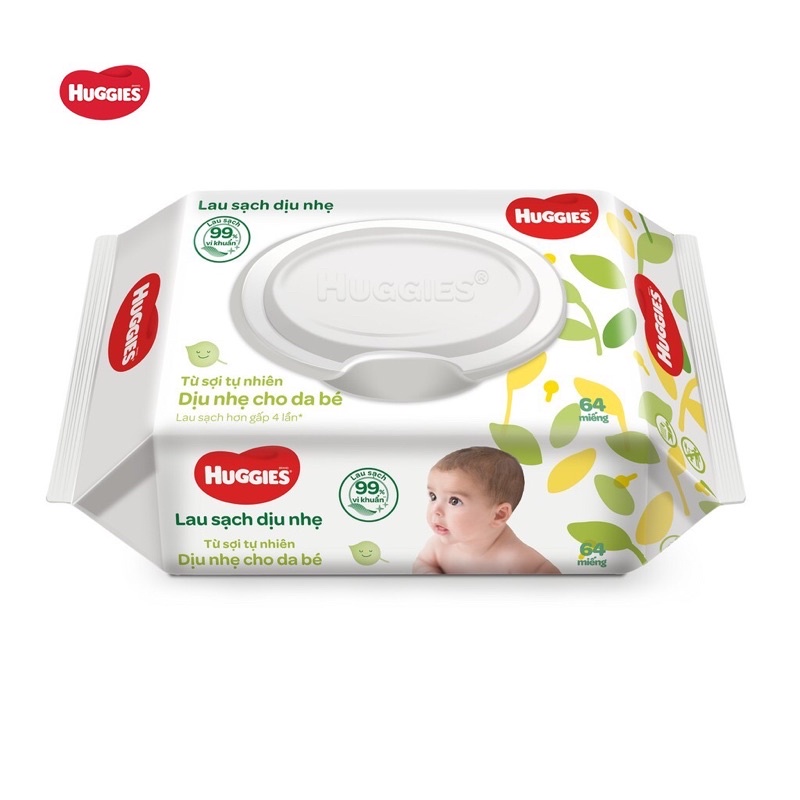 Combo 6 gói Khăn ướt Huggies 64 miếng ( hàng tách khuyến mãi)